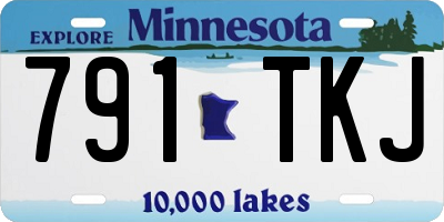 MN license plate 791TKJ