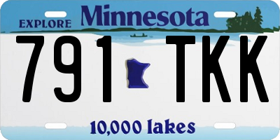 MN license plate 791TKK