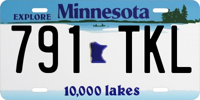 MN license plate 791TKL