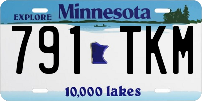 MN license plate 791TKM