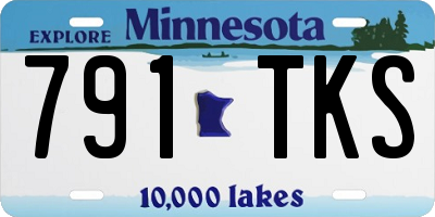 MN license plate 791TKS