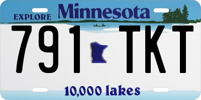 MN license plate 791TKT