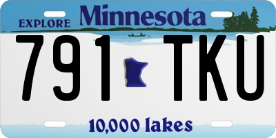 MN license plate 791TKU