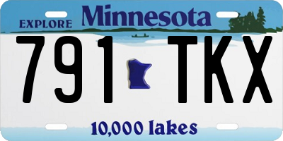 MN license plate 791TKX
