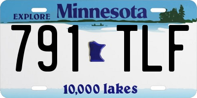 MN license plate 791TLF