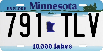 MN license plate 791TLV