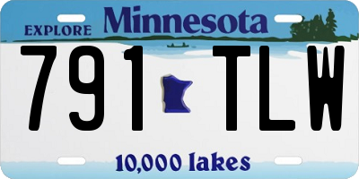MN license plate 791TLW
