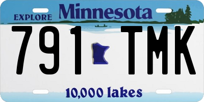 MN license plate 791TMK