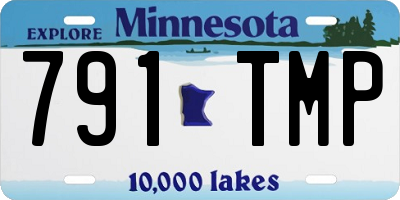 MN license plate 791TMP