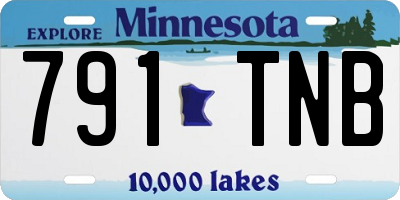 MN license plate 791TNB