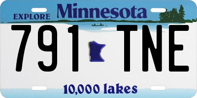 MN license plate 791TNE