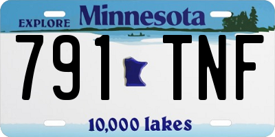 MN license plate 791TNF