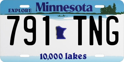 MN license plate 791TNG