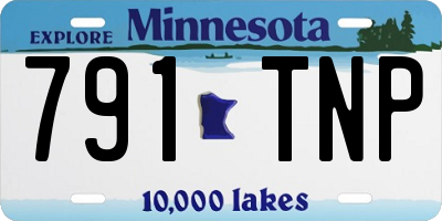 MN license plate 791TNP