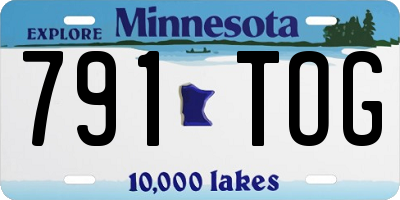 MN license plate 791TOG