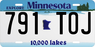 MN license plate 791TOJ