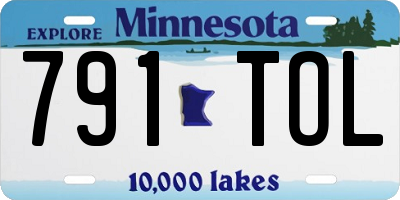 MN license plate 791TOL
