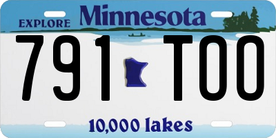 MN license plate 791TOO