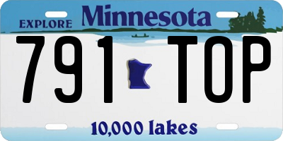 MN license plate 791TOP