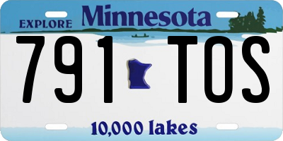 MN license plate 791TOS