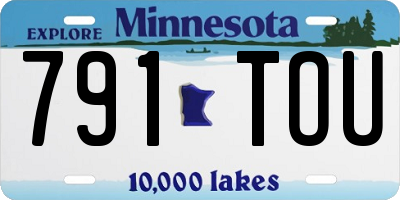 MN license plate 791TOU