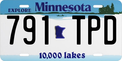 MN license plate 791TPD