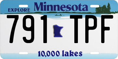 MN license plate 791TPF