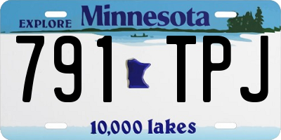 MN license plate 791TPJ