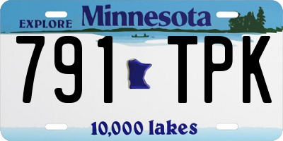 MN license plate 791TPK