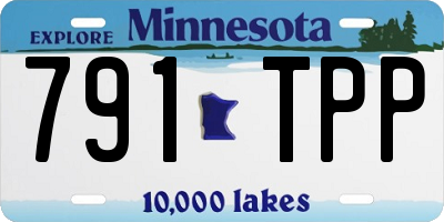 MN license plate 791TPP