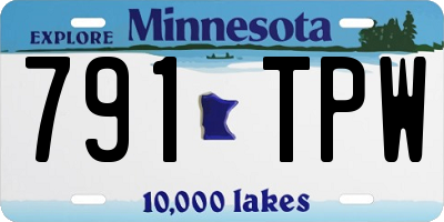 MN license plate 791TPW