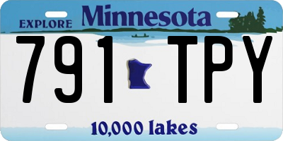 MN license plate 791TPY