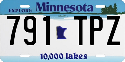 MN license plate 791TPZ