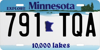 MN license plate 791TQA
