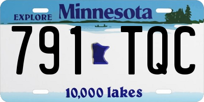 MN license plate 791TQC