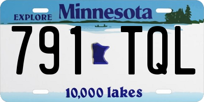 MN license plate 791TQL