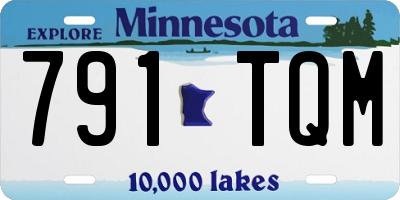 MN license plate 791TQM