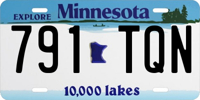 MN license plate 791TQN