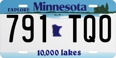 MN license plate 791TQO