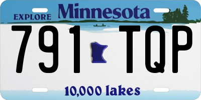 MN license plate 791TQP