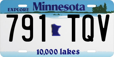 MN license plate 791TQV