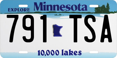 MN license plate 791TSA