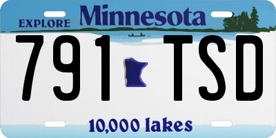 MN license plate 791TSD