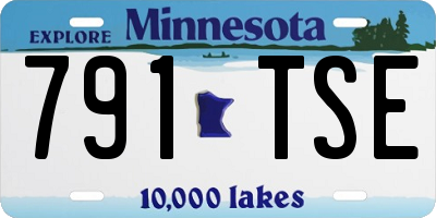 MN license plate 791TSE