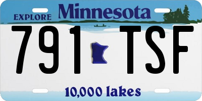 MN license plate 791TSF