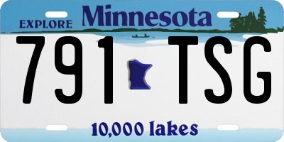 MN license plate 791TSG