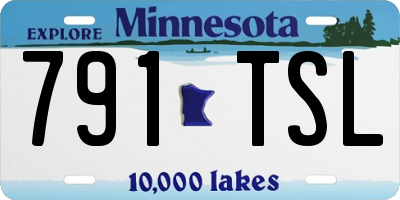 MN license plate 791TSL