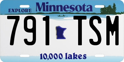 MN license plate 791TSM