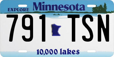 MN license plate 791TSN