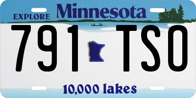 MN license plate 791TSO